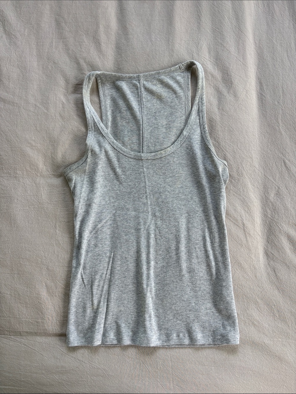American Eagle Grey Ribbed Tank Top